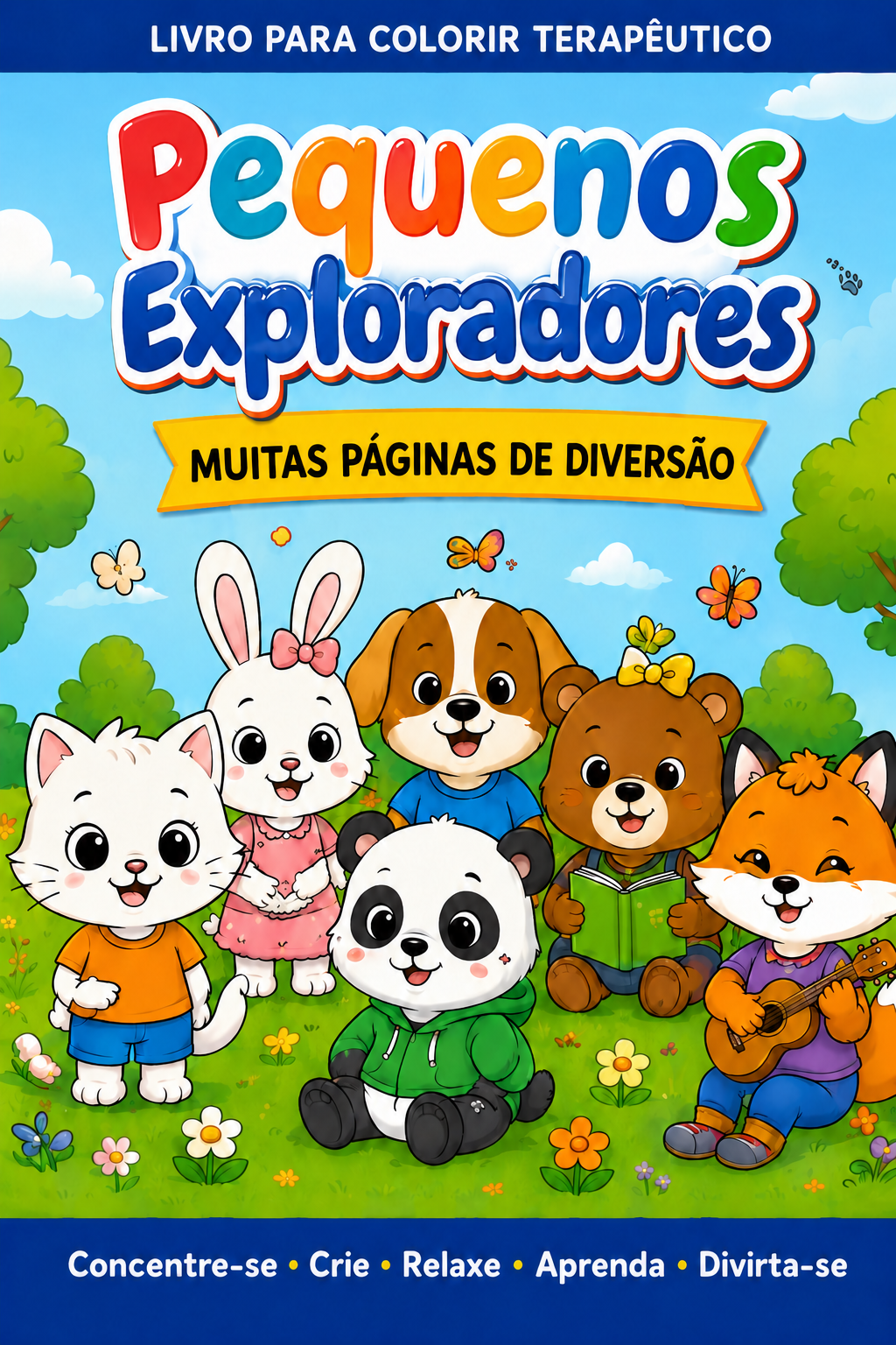 Capa do Livro para Colorir Pequenos Exploradores